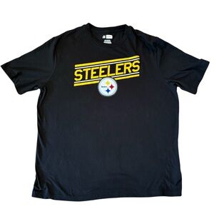 PITTSBURGH STEELERS MENS TSHIRT BLACK AND GOLD SZ-2XL NFL TEAM APPAREL TEAM LOGO
